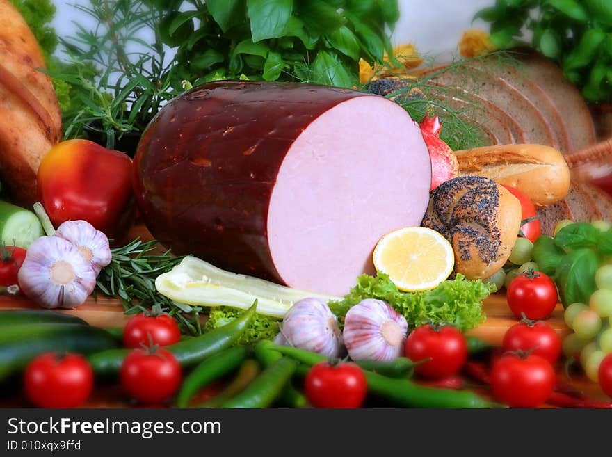 Photo of the polish ham. Photo of the polish ham