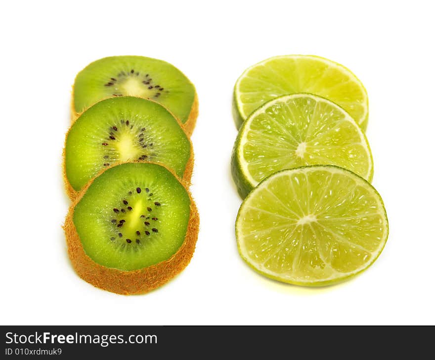 Kiwi And Lime Slices