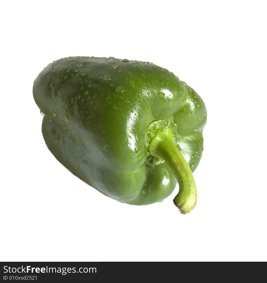 Green Wet Bell Pepper