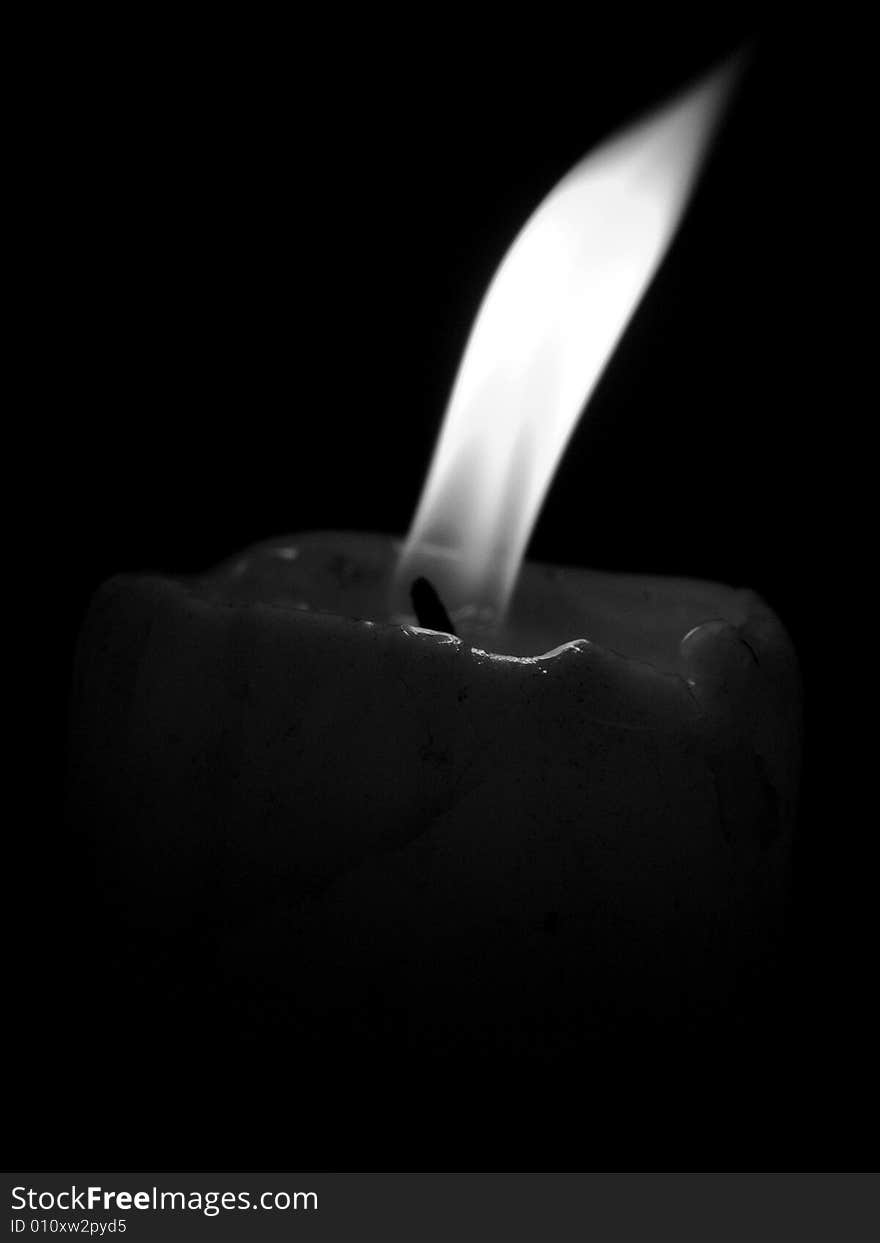 Candle light in the very dark night