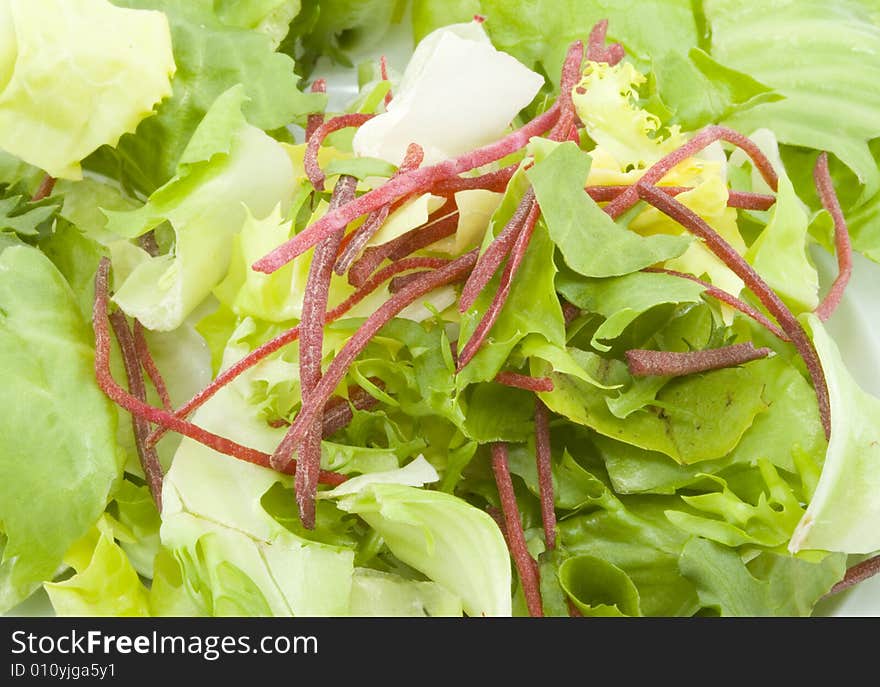 Lettuce green salad - healthy eating - vegetables - close up