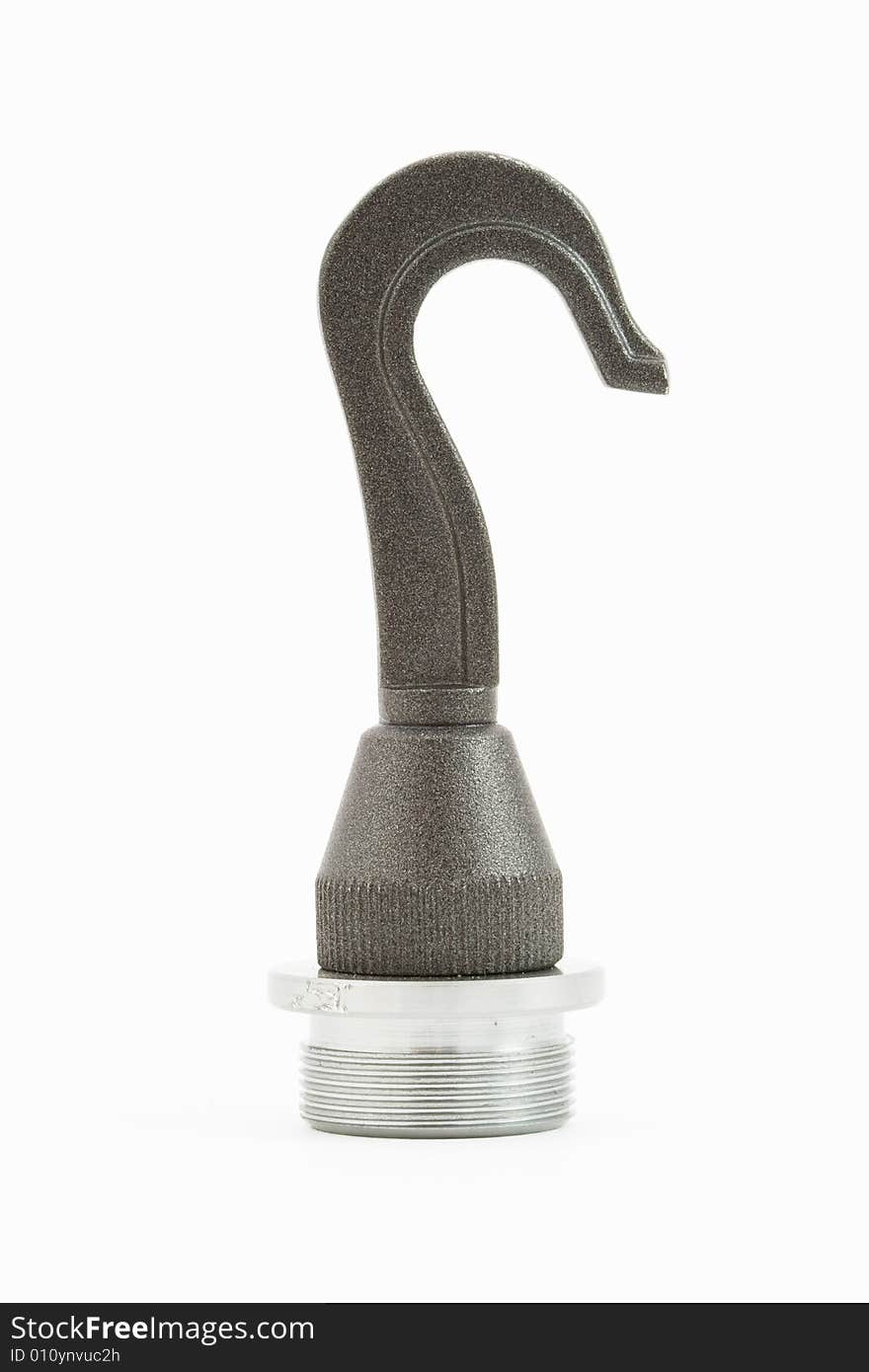 Isolated macro photo of a metal hook