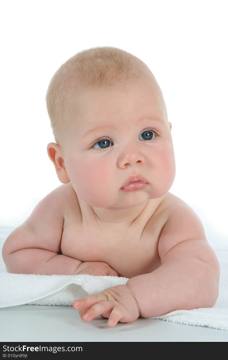 Little Baby on white background