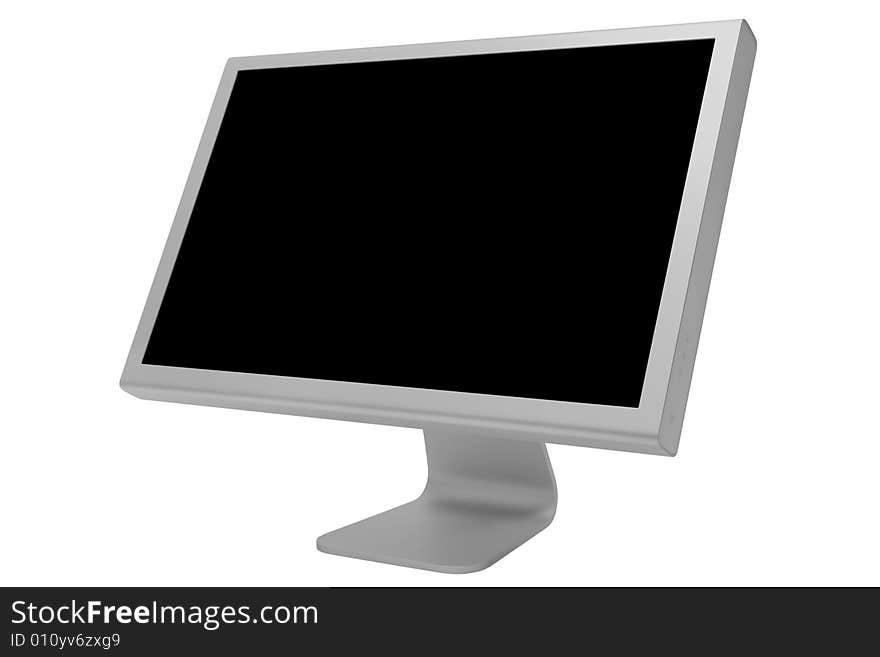 The modern and thin display on a white background