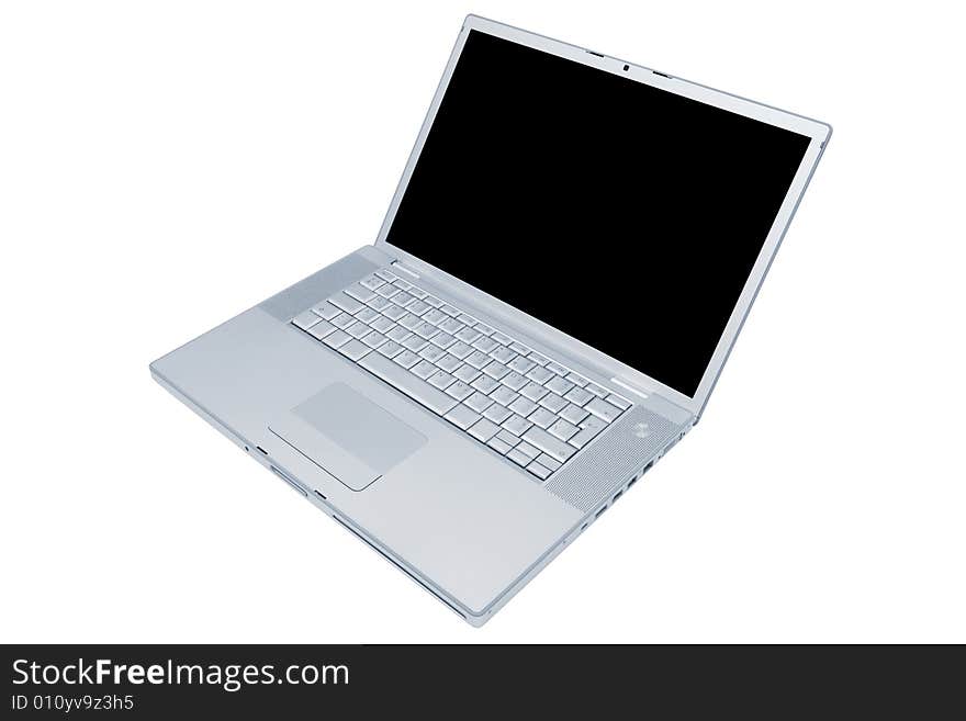 Modern and stylish laptop on a white background