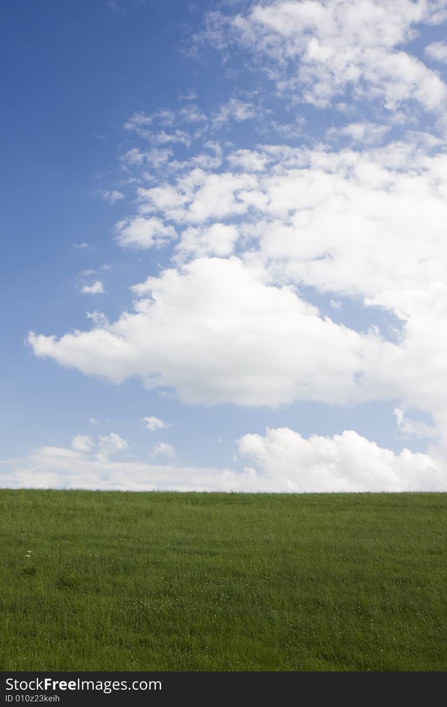 Meadow and clouds