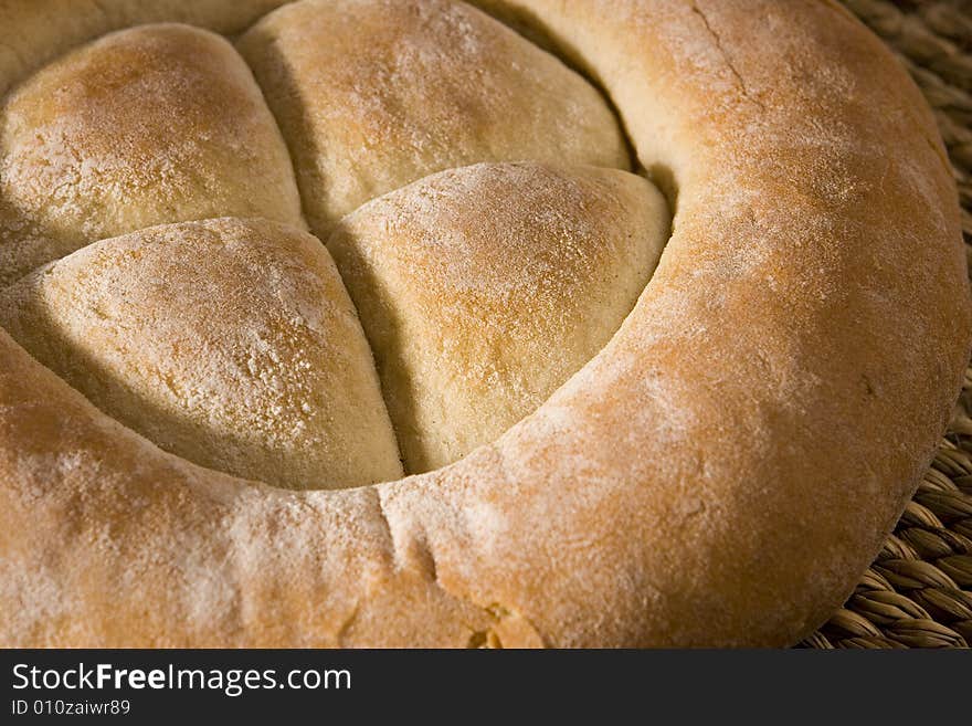 Bread isolated on wood