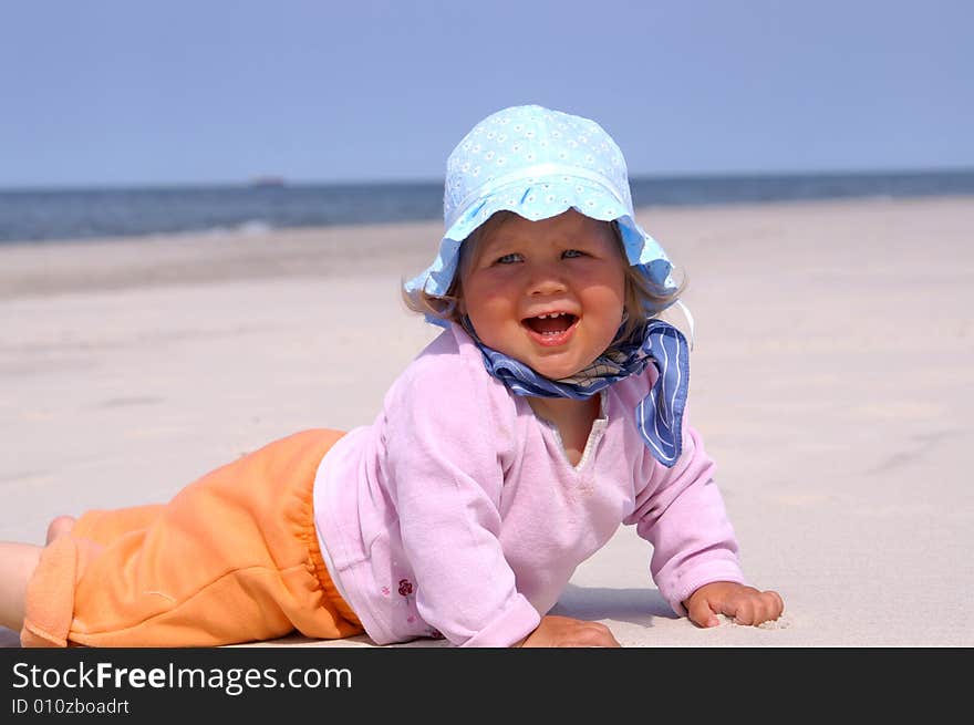 Baby on beach