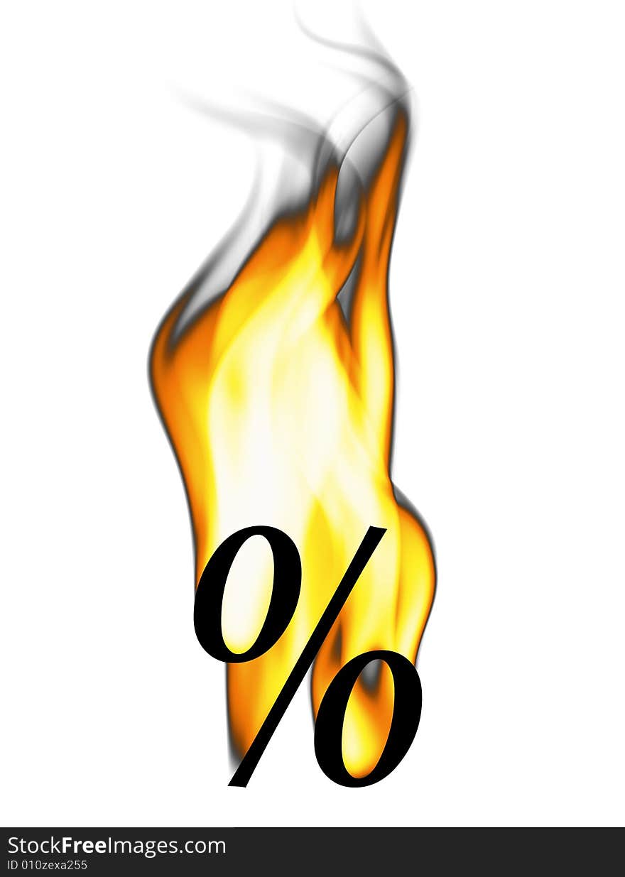 Fiery Percent Sign