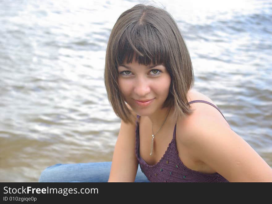 A Beautiful Girl Looking Into The Camera