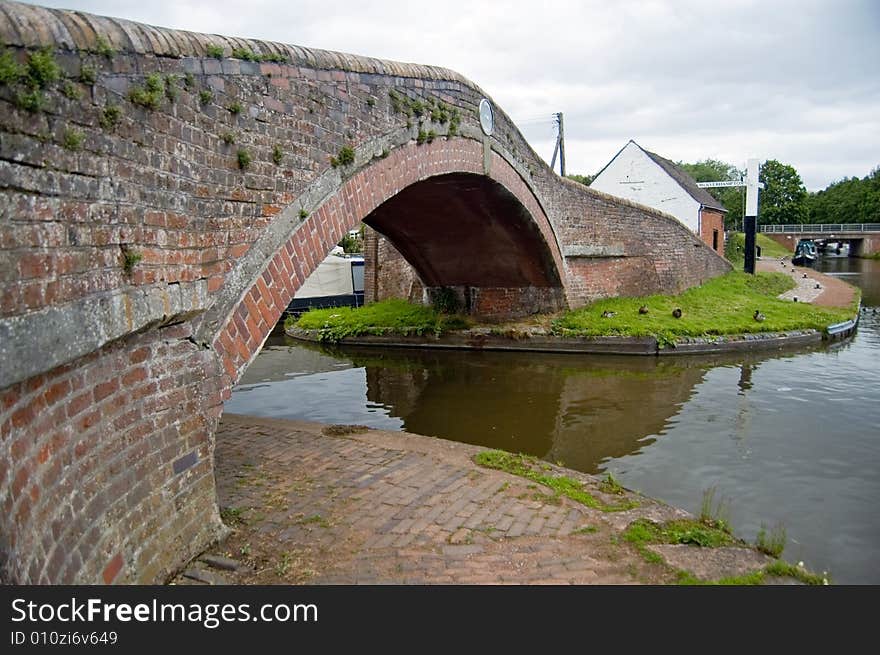 The old canal bridge near great haywood in staffordshire in england. The old canal bridge near great haywood in staffordshire in england