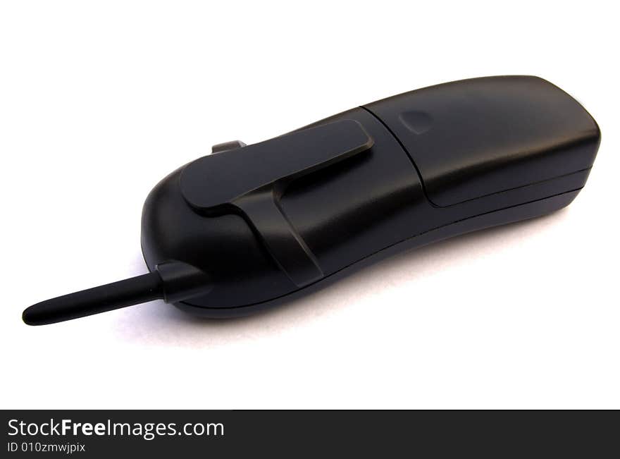 A photograph of a cordless phone against a white background