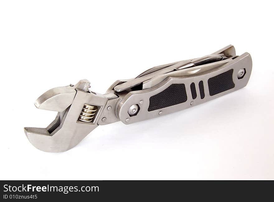 A photograph of a wrench multi tool against a white background