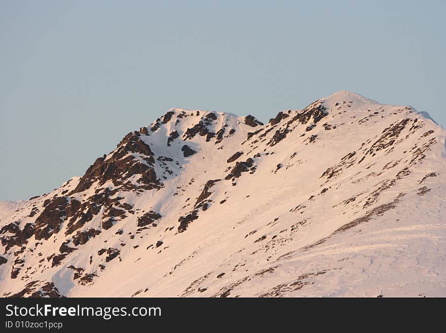 Mountain landscape; Sunset at Balea, Fagarasi mountains, in Romania. Mountain landscape; Sunset at Balea, Fagarasi mountains, in Romania.