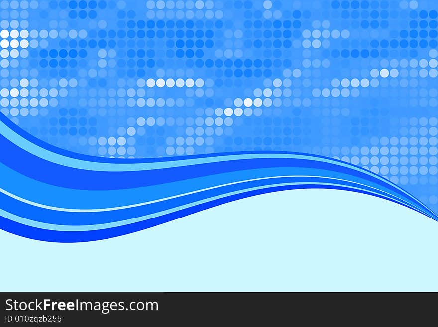 Vector illustration of abstract blue