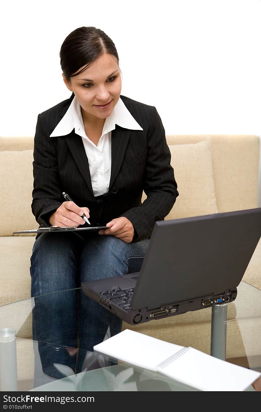 Woman with laptop