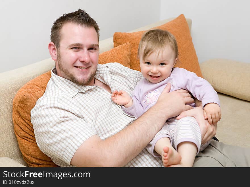 Happy family on white background. Happy family on white background