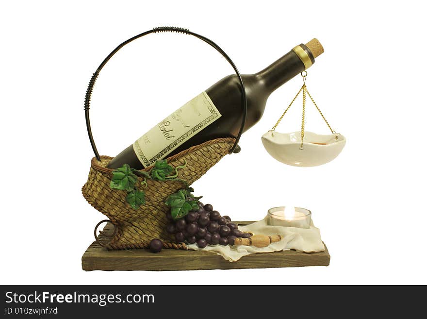 Wine Bottle Inscence Holder