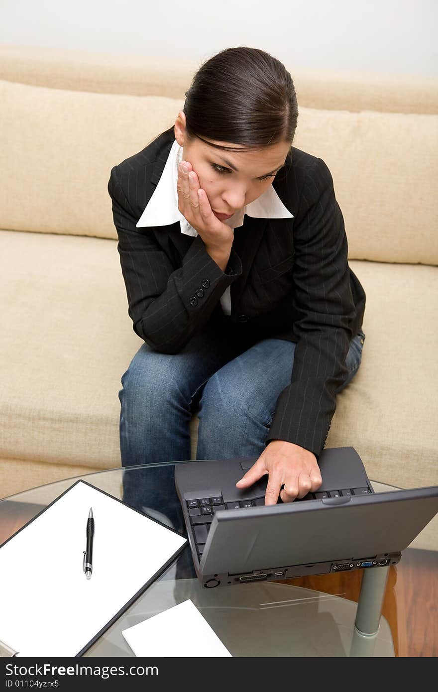 Woman with laptop