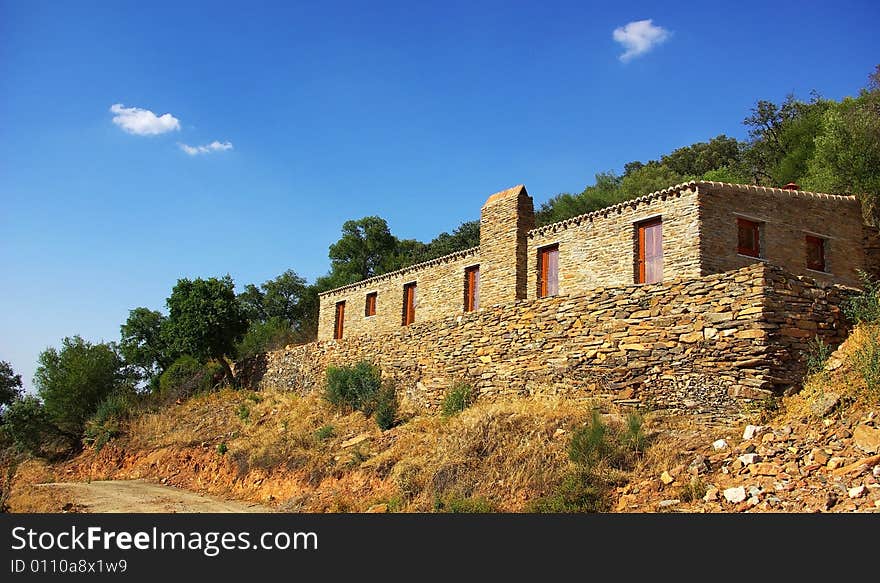 Portuguese traditional house in rocks. Portuguese traditional house in rocks.