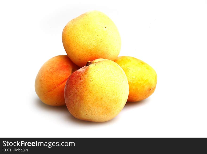 Fresh ripe appetite yellow apricots just from the tree