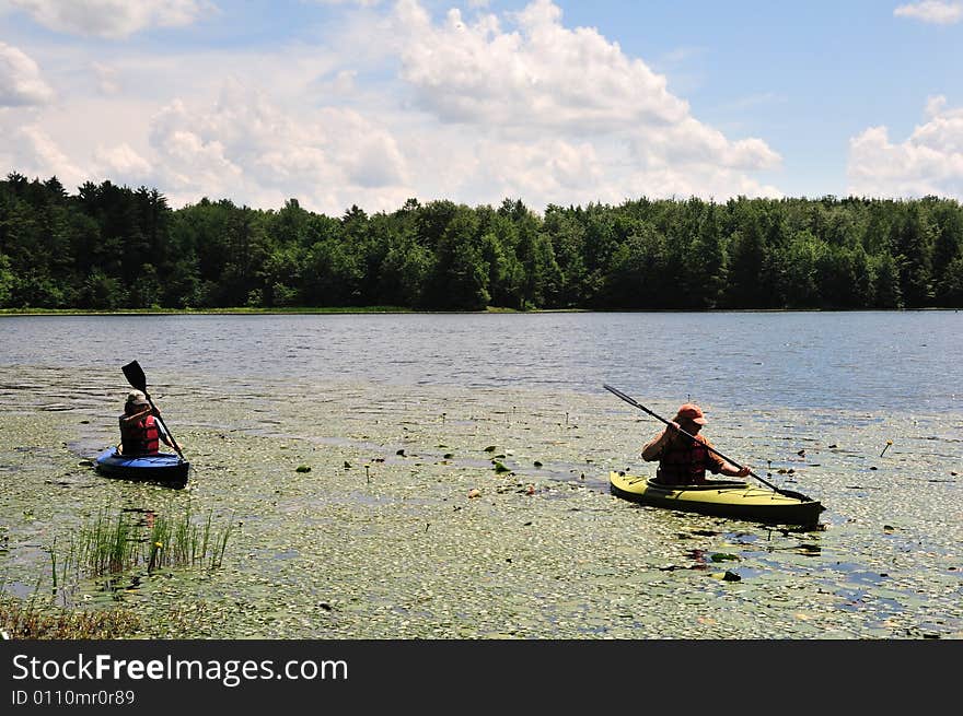 Kayaking brothers