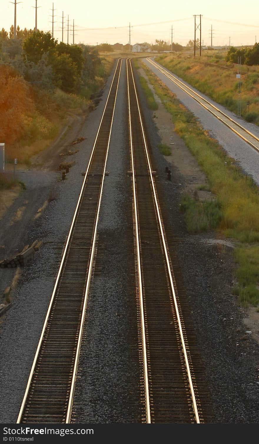 Three train tracks