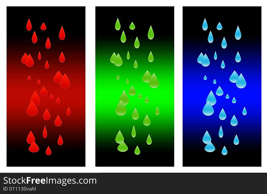 There are three Rain Compositions. Various colors. Dark Version. There are three Rain Compositions. Various colors. Dark Version.