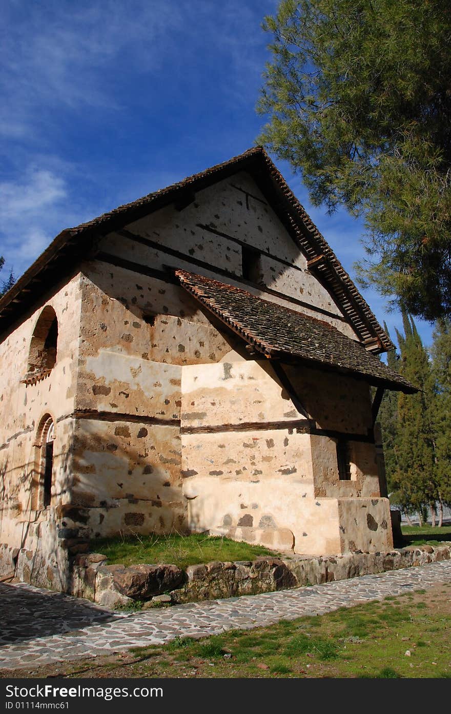 Ancient church of Saint  Nikolas of Stegis  located in Kakopetria village in Cyprus. Church is under the protection of Unesco as a part of world protected monuments. Ancient church of Saint  Nikolas of Stegis  located in Kakopetria village in Cyprus. Church is under the protection of Unesco as a part of world protected monuments