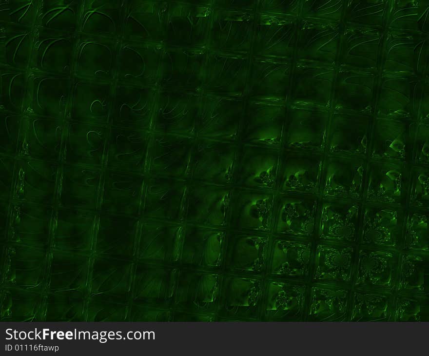 Abstract green glass