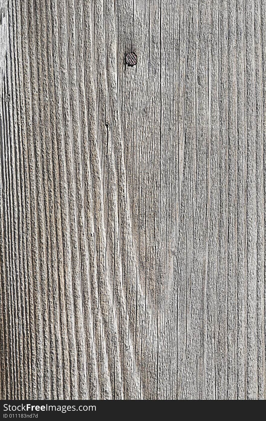 Old wooden background with nail