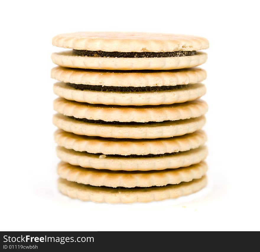 Some cookies isolated on white