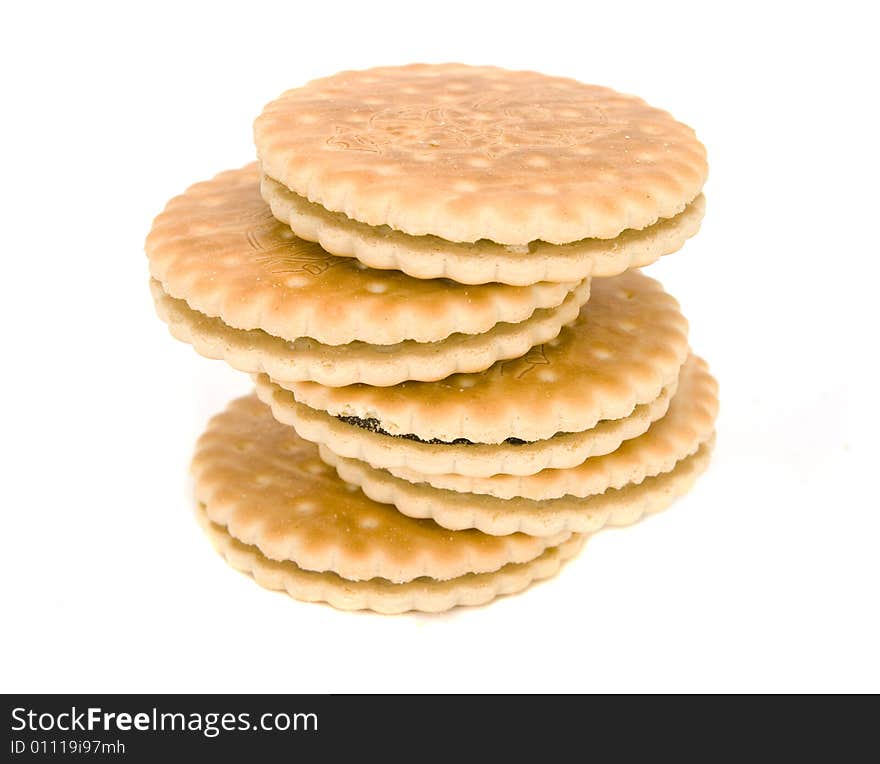 Some cookies isolated on white