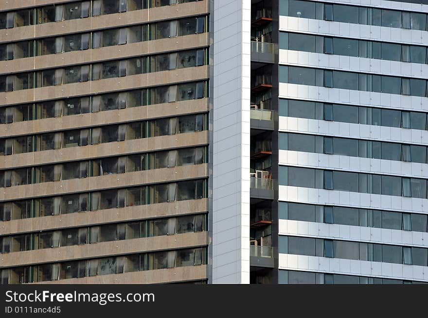 Two sides of office building. Two sides of office building.