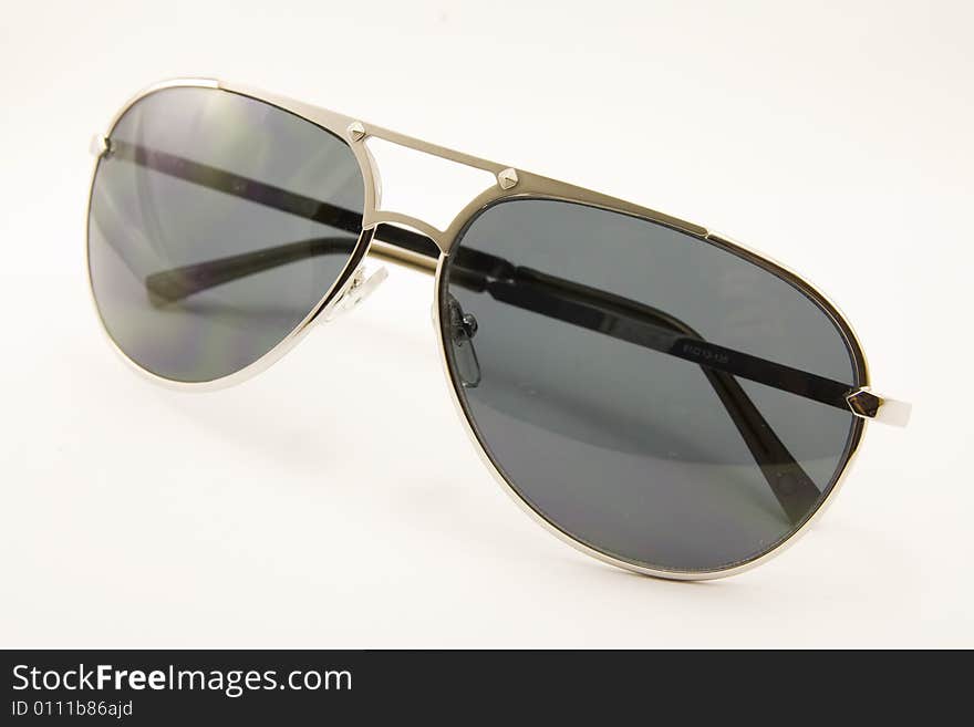 Black sunglasses isolated on white