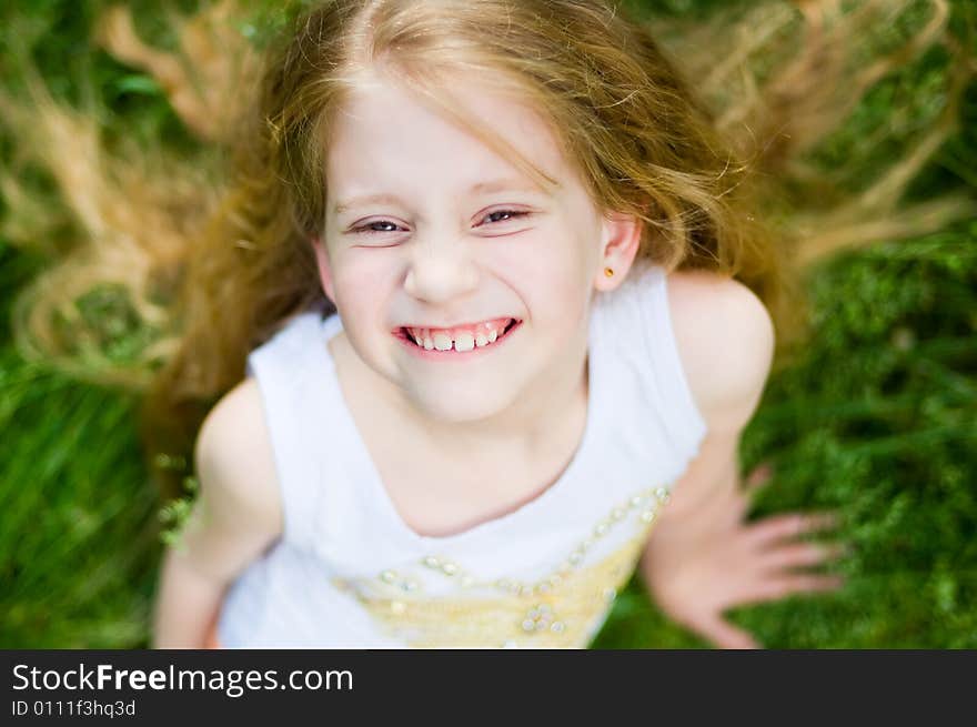 Smiling cute little girl