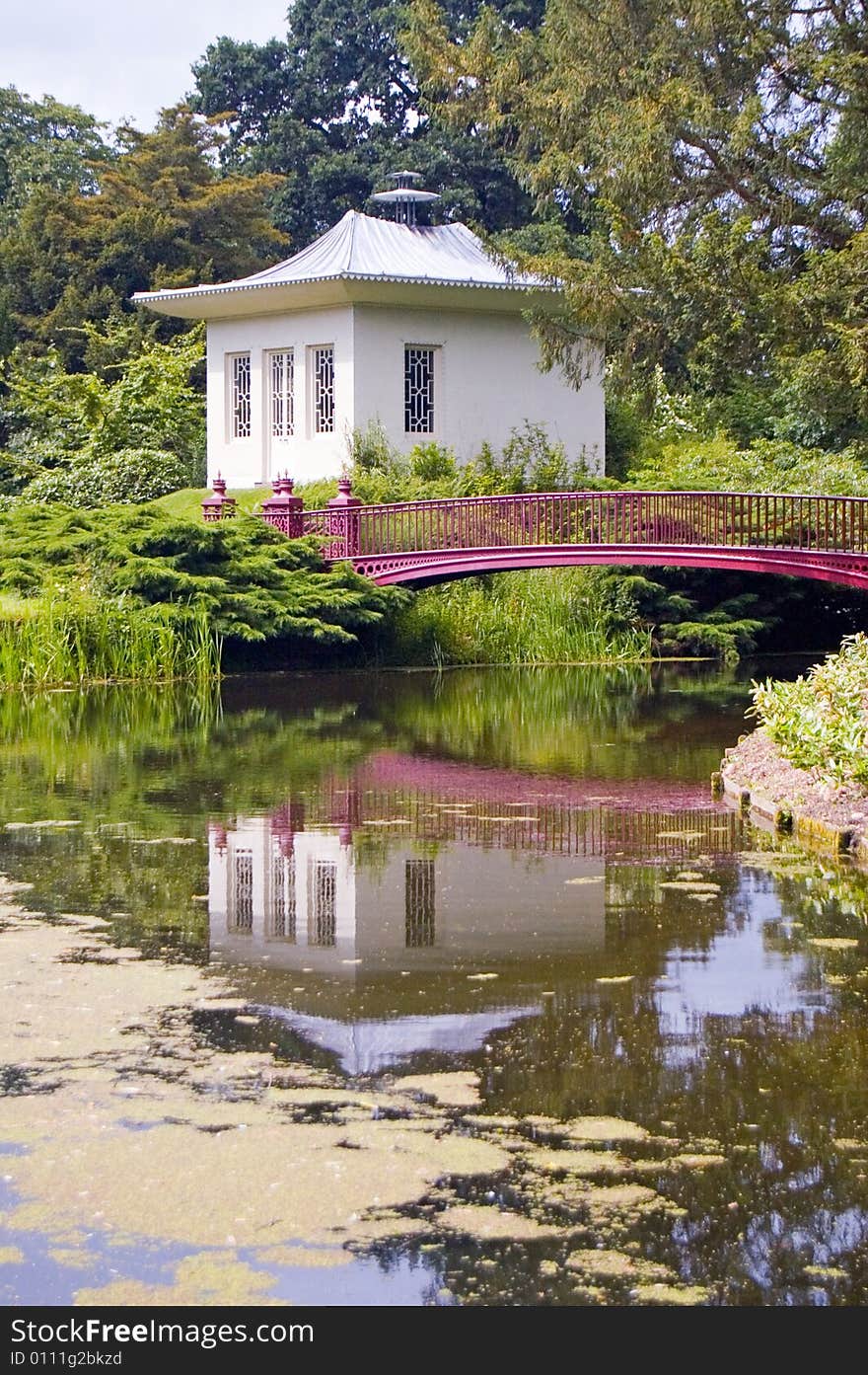 The pagoda at shugborough  in the gardens in staffordshire england. The pagoda at shugborough  in the gardens in staffordshire england