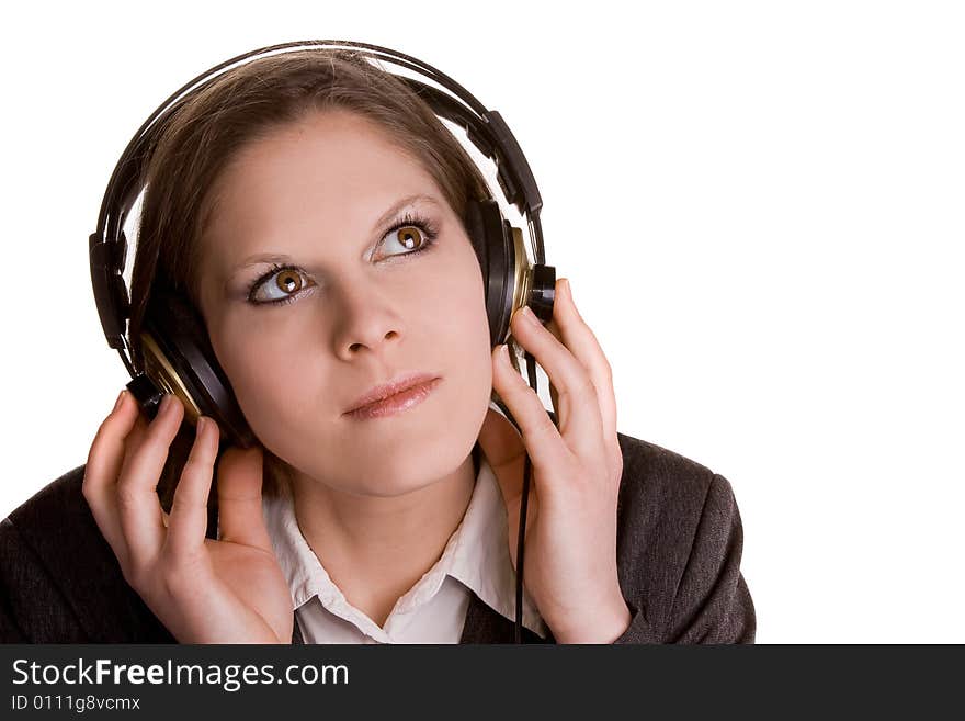 Girl with headphones