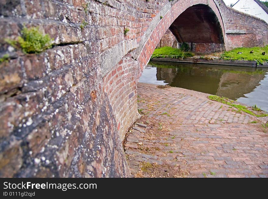 The old canal bridge near great haywood in staffordshire in england. The old canal bridge near great haywood in staffordshire in england