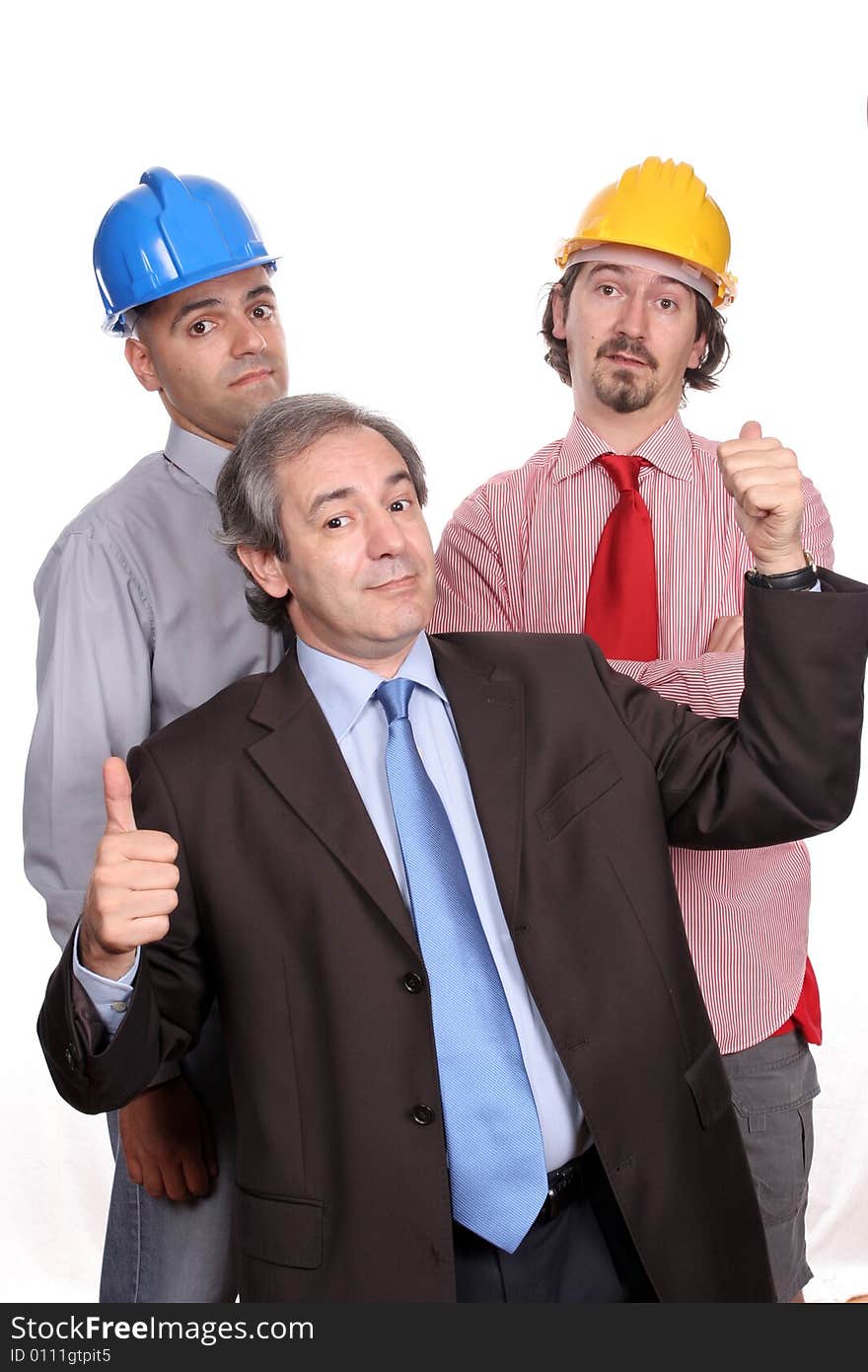 Business team, isolated in white background