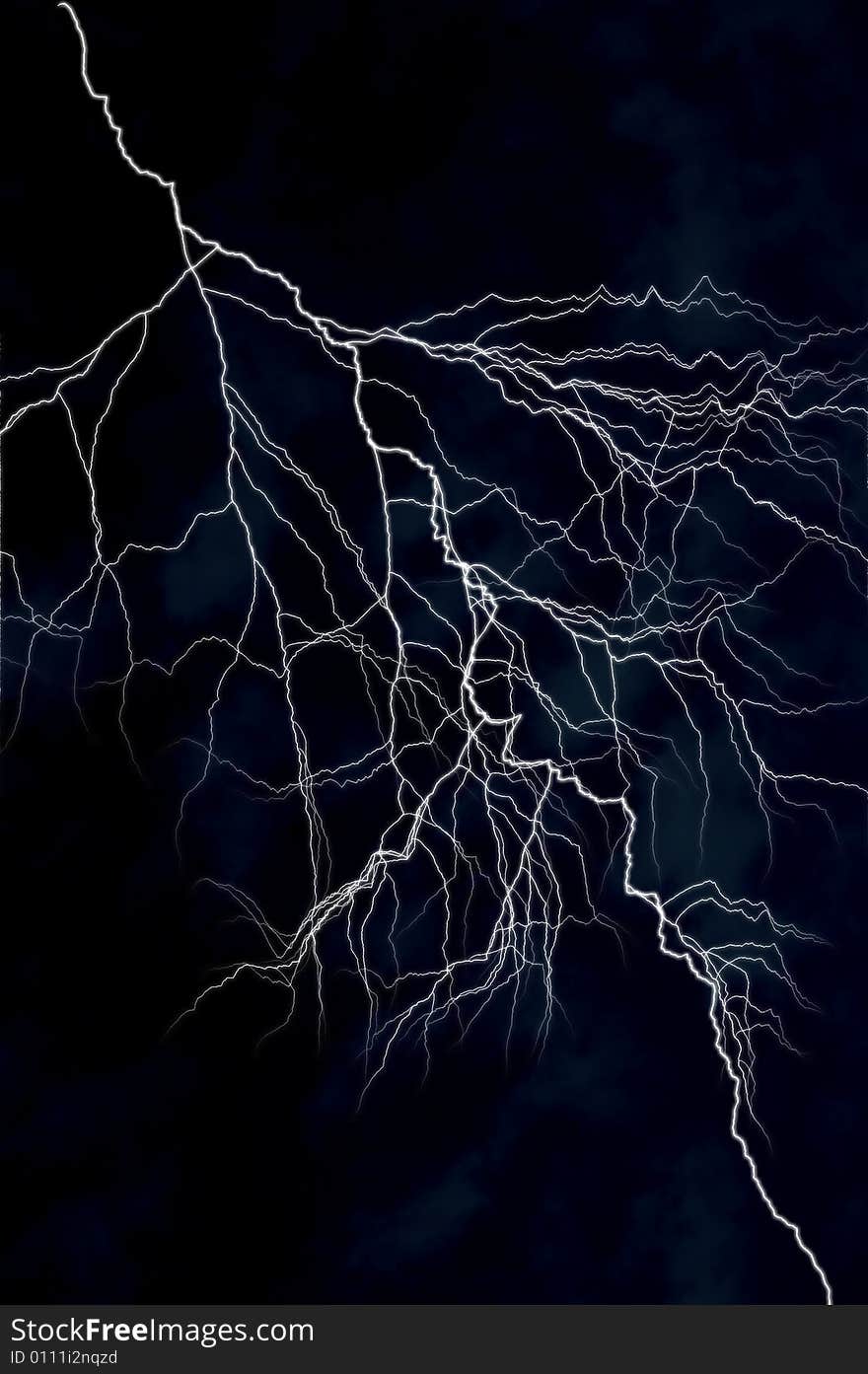 Abstract illustration. Fractal imitated Lightning Strike.