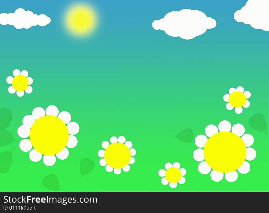 Daisies And Clouds