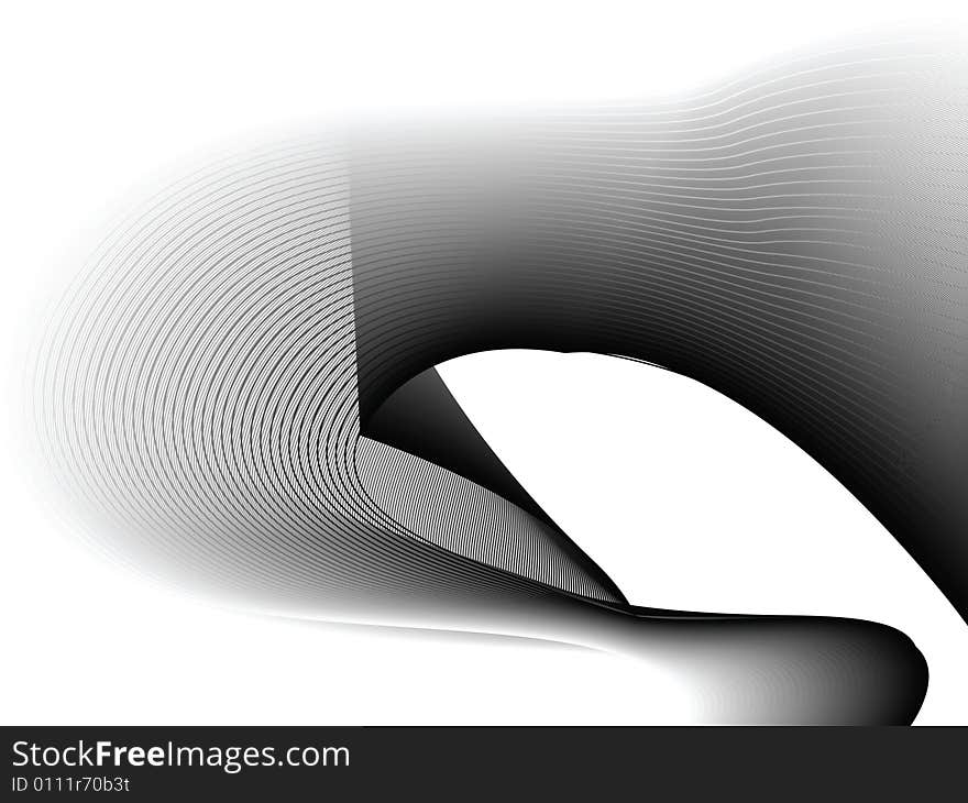 Abstract illustration background of white, grey and black waves. Abstract illustration background of white, grey and black waves