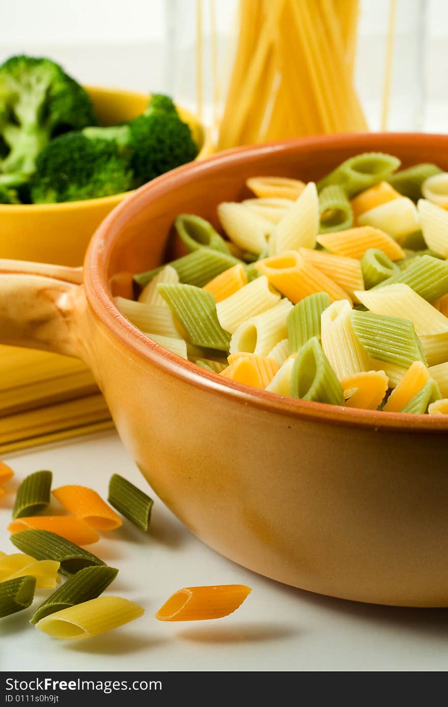 Italian noodles and broccoli in bowl