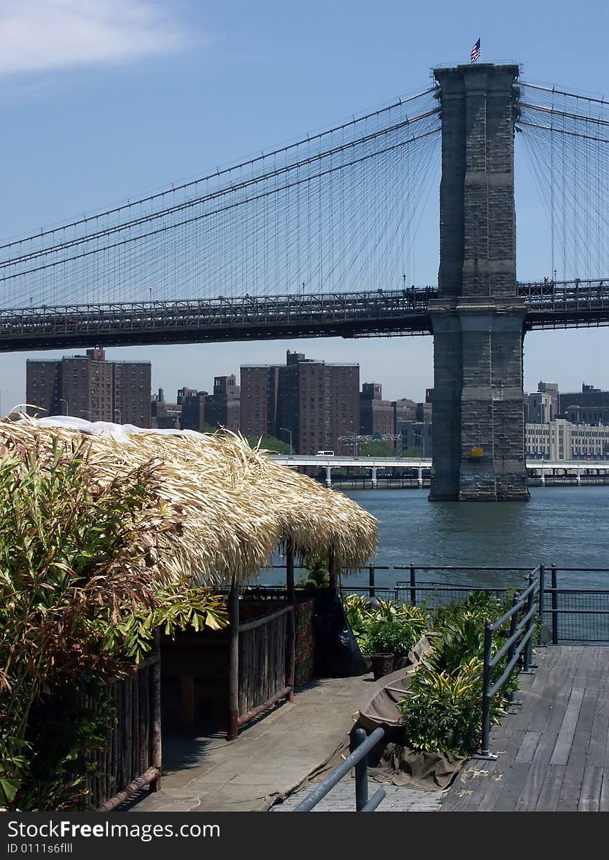 Brooklyn Bridge from the NYC Seaport