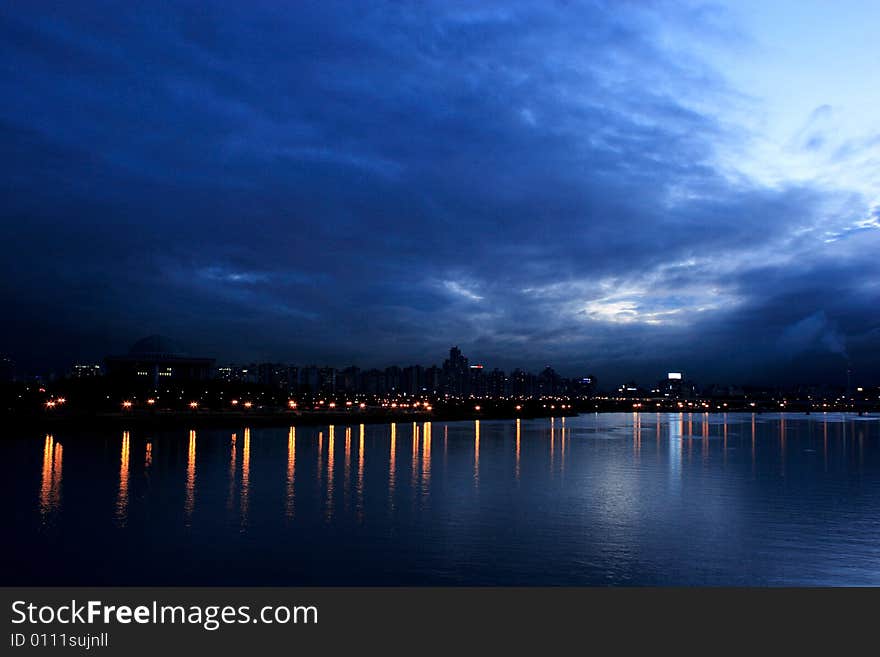 Skyine of Hangang River