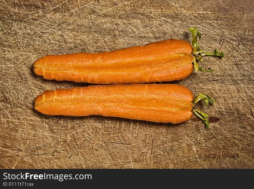 Cut fresh carrots