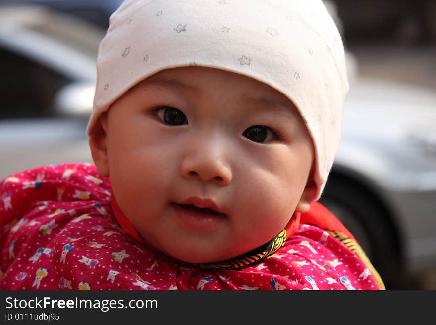 The baby with beautiful eyes.