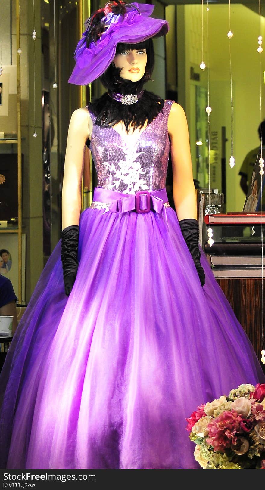 Beautiful model with purple dressing. Beautiful model with purple dressing