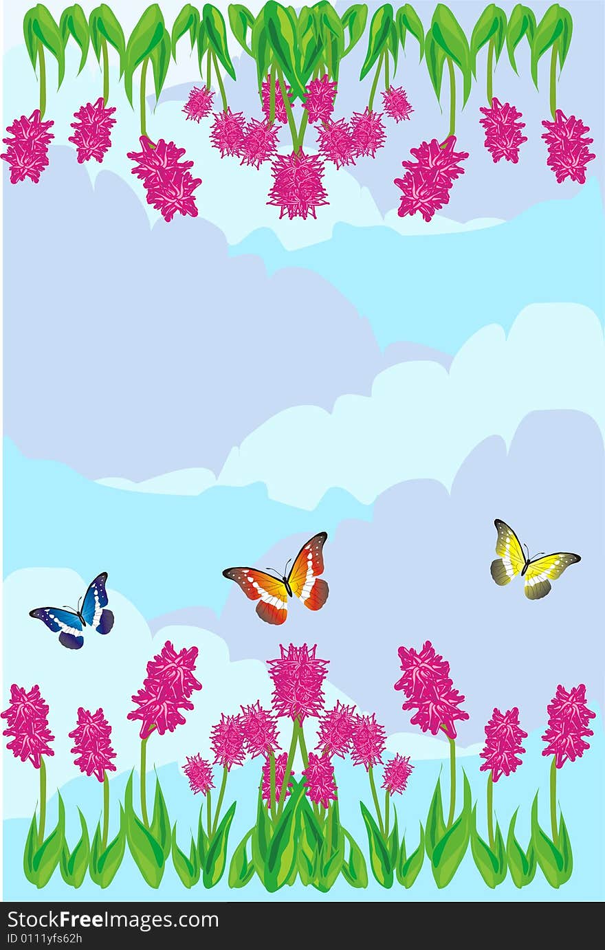 Butterflies And Flowers